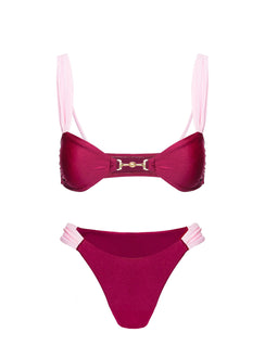 Siamese Bikini Top Red / Pink