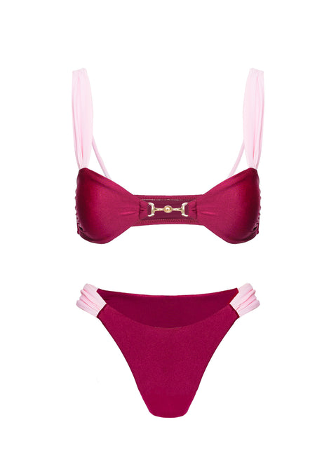 Siamese Bikini Top Red / Pink