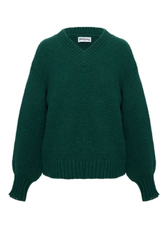 back view of model wearing Princess Polly Soloman Sweater Green Long 