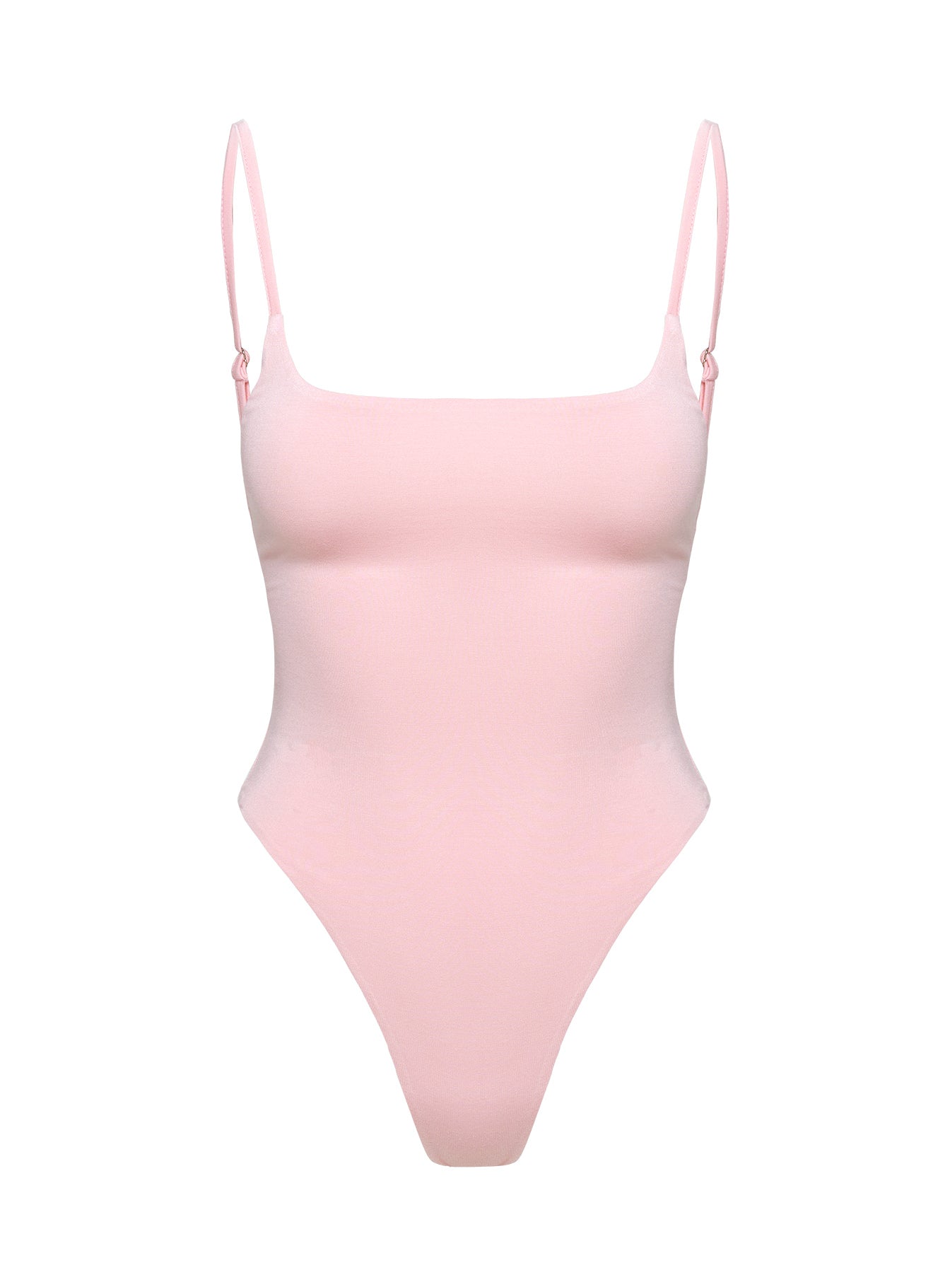 back view of model wearing Princess Polly Sweet Life Bodysuit Pink Sleeveless 