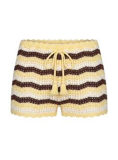 Summer Agenda Micro Swim Shorts Butter / Chocolate