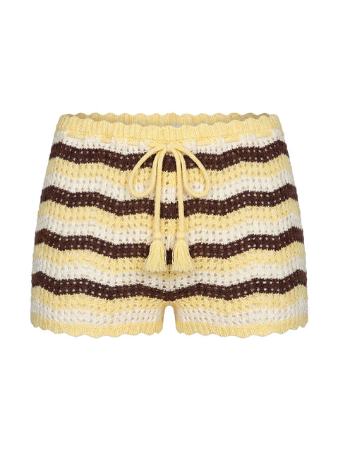 Summer Agenda Micro Swim Shorts Butter / Chocolate