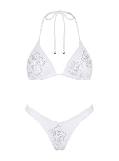 Wildfire Waves Triangle Bikini Top White