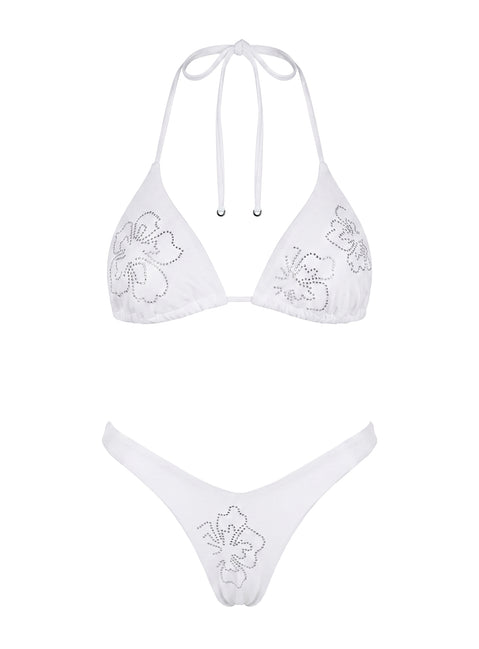 Wildfire Waves Triangle Bikini Top White