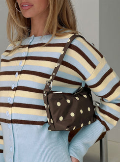 Winta Shoulder Bag Brown Polka