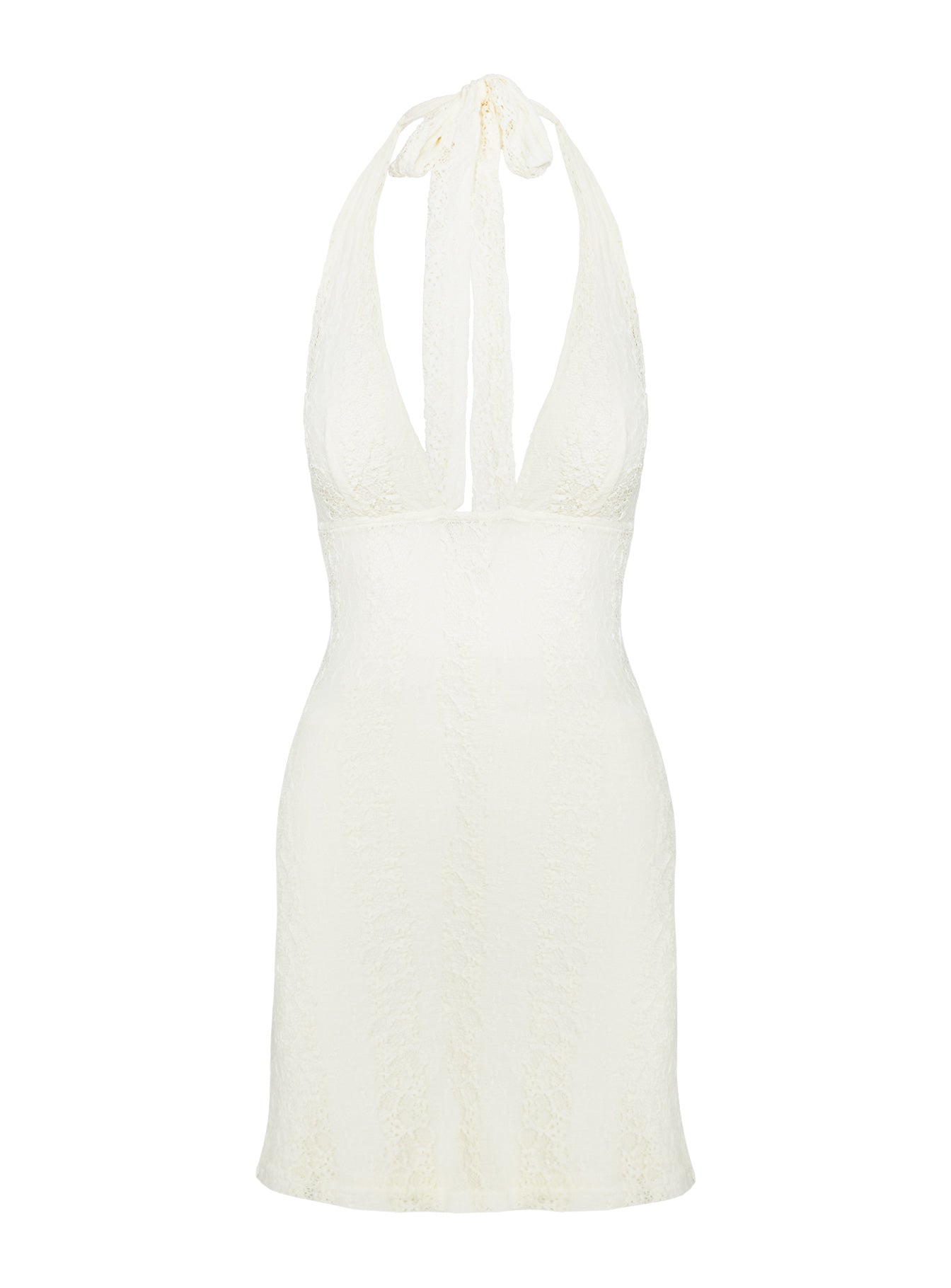 product Princess Polly Youthful Spirit Halter Mini Dress Cream Plunger 