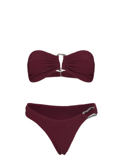 Zemi Hardware Bandeau Bikini Top Red