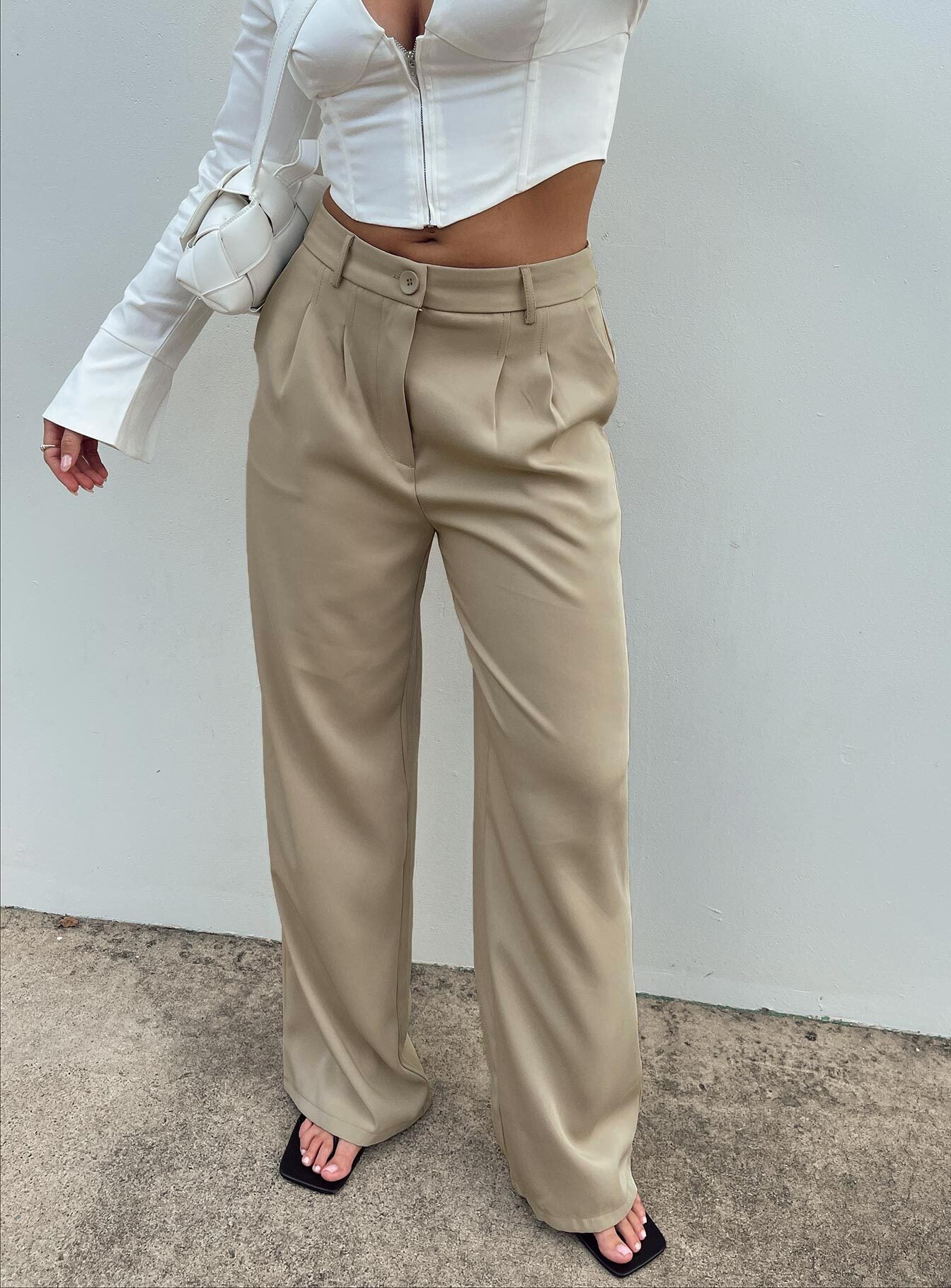 product Princess Polly High Waisted Pants  Archer Pants Taupe