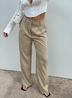 product Princess Polly High Waisted Pants  Archer Pants Taupe