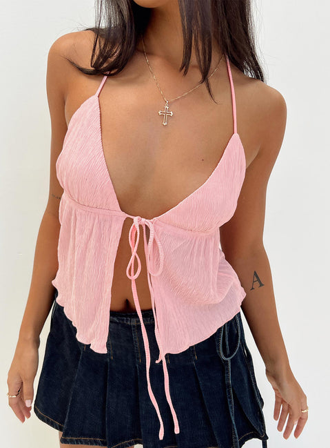 product Princess Polly Short Sleeves Square Neck  Chantria Top Pink