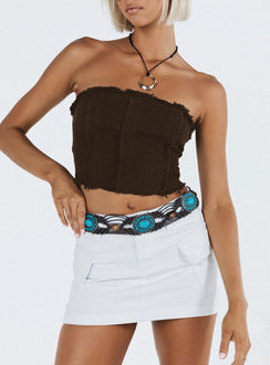 product Zakai Cargo Denim Mini Skirt White Princess Polly  Maxi 