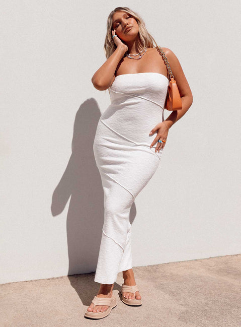 product Princess Polly Sweetheart Neckline  Oscar Midi Dress White