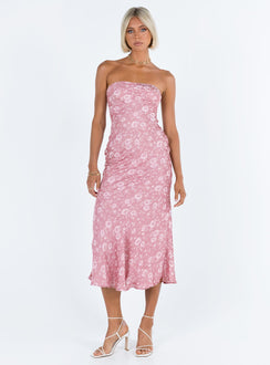 product Princess Polly Asymmetric Neckline  Salvin Strapless Maxi Dress Pink