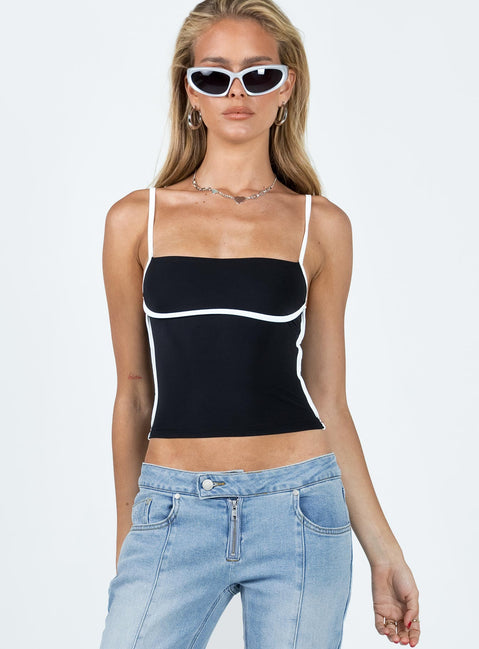 product Princess Polly  Maidenwell Contrast Top Black