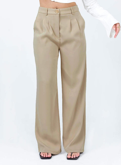 product Princess Polly High Waisted Pants  Archer Pants Taupe
