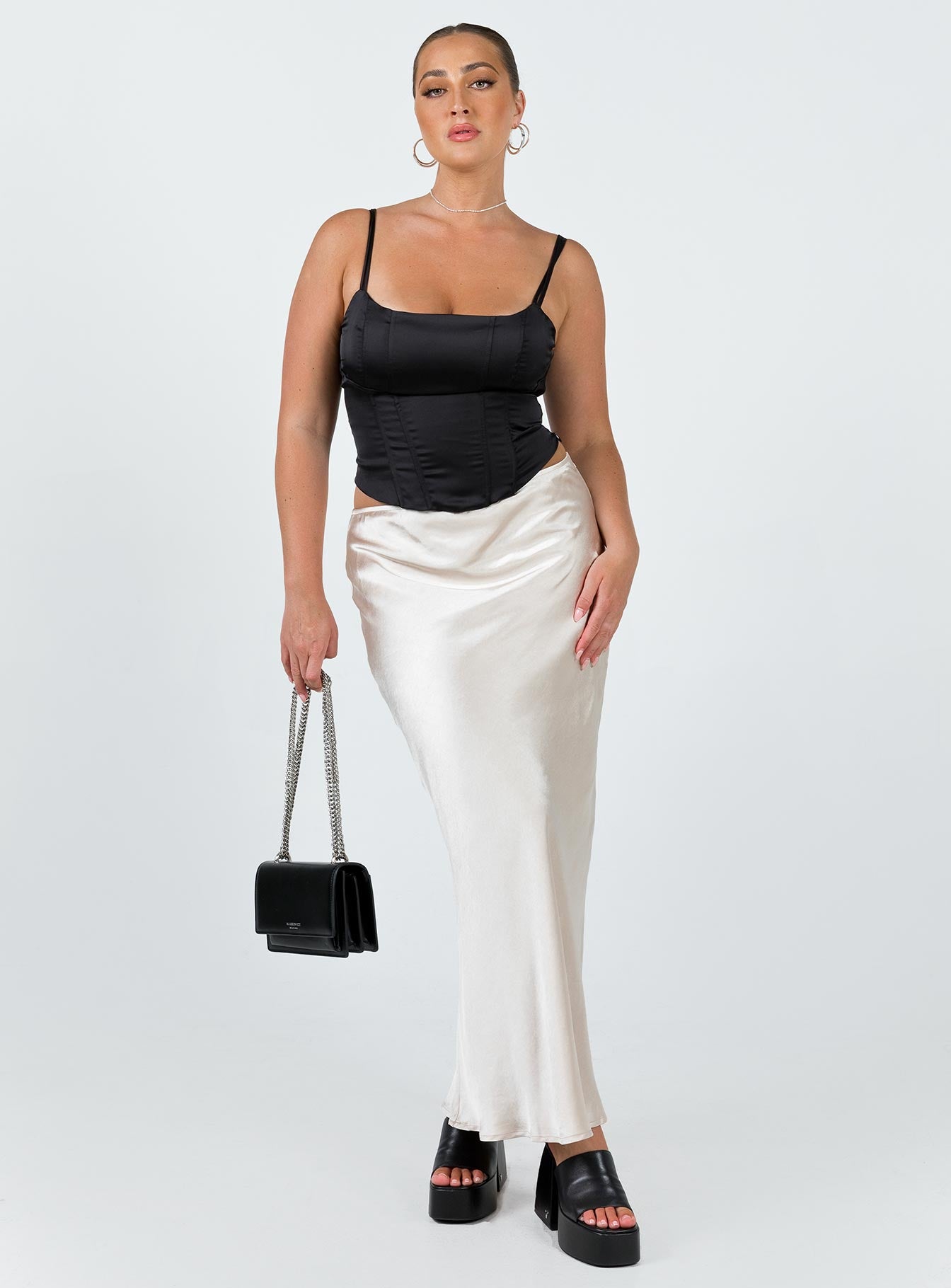 product Haley Maxi Skirt Champagne Princess Polly  Maxi 