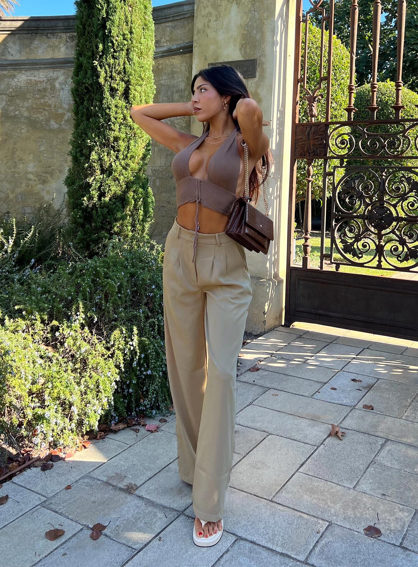 product Princess Polly High Waisted Pants  Archer Pants Taupe