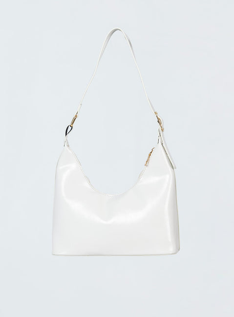 Shoulder bag 90% PU 10% zinc alloy Faux leather material  Gold-toned hardware  Adjustable shoulder strap  Zip fastening  Internal pocket  Flat base 