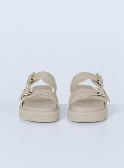Sandals This product is PETA-Approved Vegan Double upper strap Both adjustable Chunky treaded sole Padded footbed Man made upper, lining & sole
