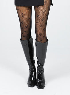 Stockings Sheer design  Detail stitching  High waisted  Elasticated waistband   Good stretch   OSFM