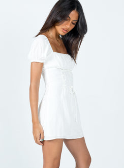 product Princess Polly Square Neck  Fauci Mini Dress White