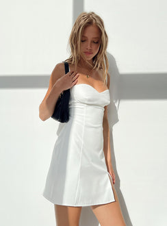 product Princess Polly Asymmetric Neckline Asymmetric Neckline  Briana Mini Dress White