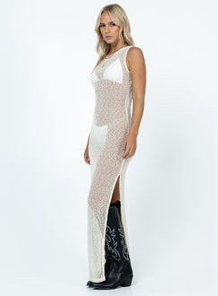 product Princess Polly High Neck  Performer Knit Maxi Dress Cream
