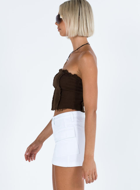 product Zakai Cargo Denim Mini Skirt White Princess Polly  Maxi 