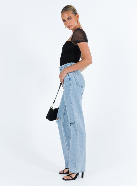 side view of model wearing Princess Polly Dostan Bodysuit Black Short Sleeve Bodysuit 