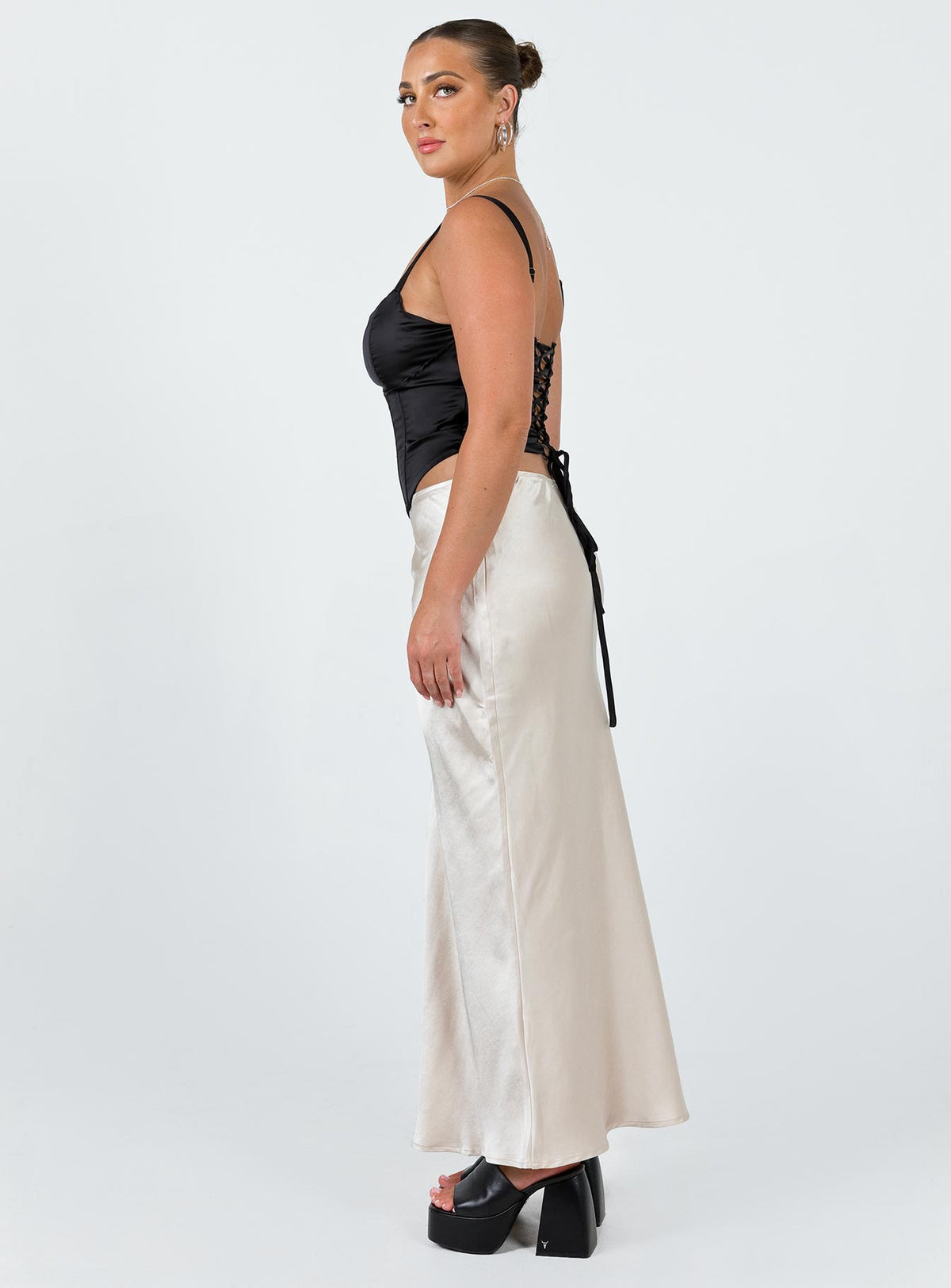 product Haley Maxi Skirt Champagne Princess Polly  Maxi 