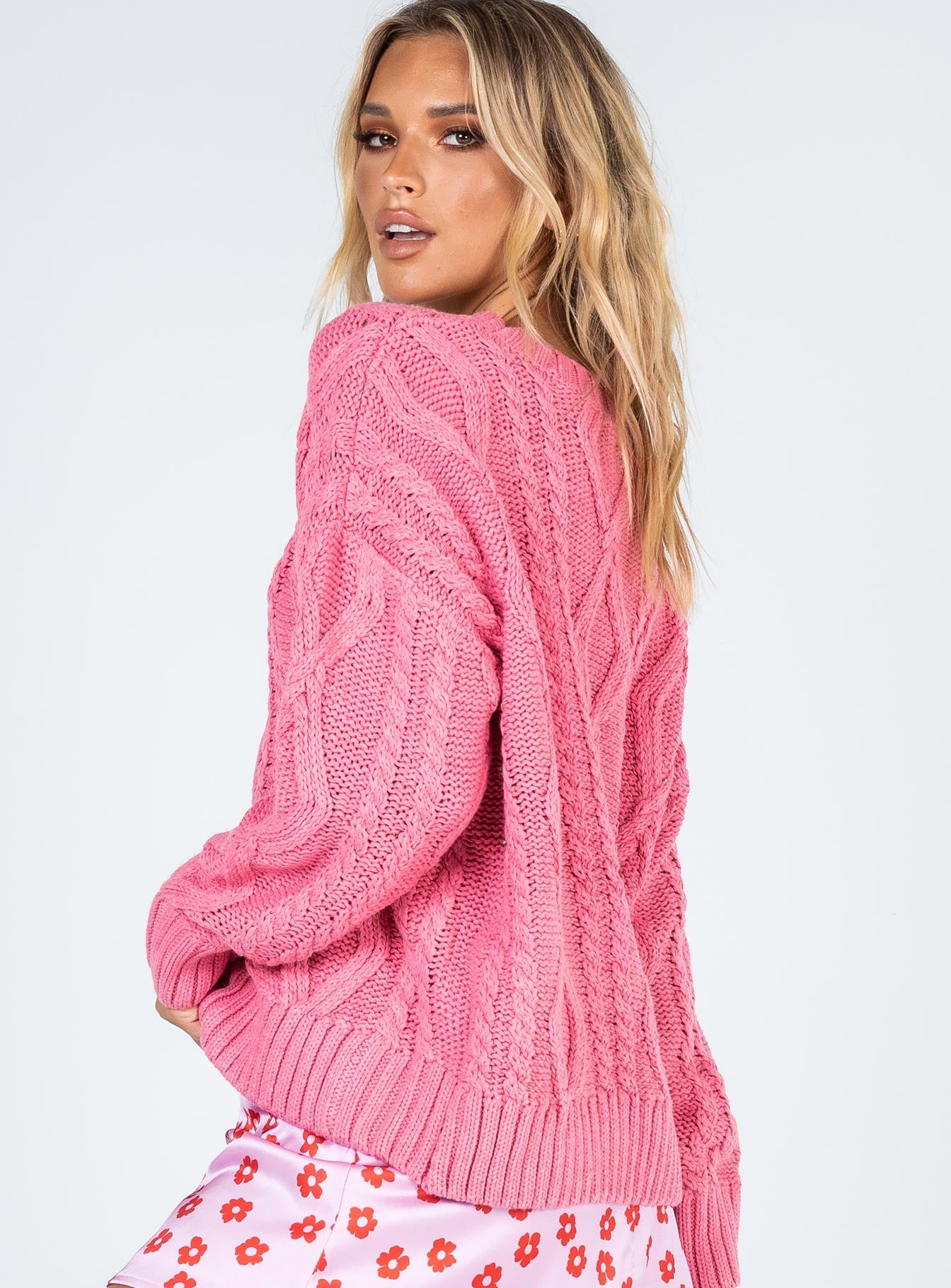 product Anaya Oversized Sweater Pink Princess Polly  Long 