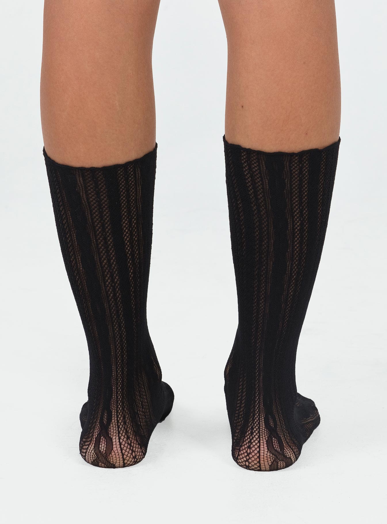 High ankle socks Lace design Sheer Frill detail Hand wash only