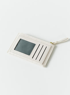 Small wallet Faux croc design Zippered compartment Multiple card slots Gold toned hardware