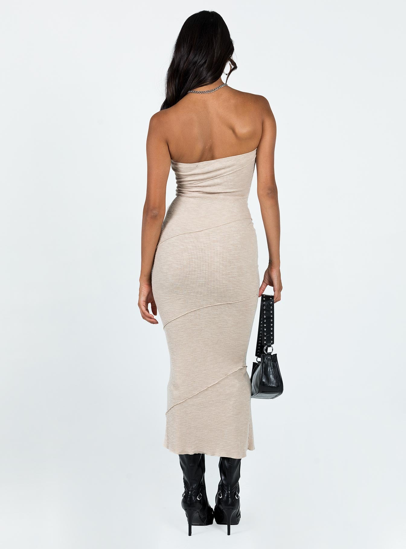 product Princess Polly Sweetheart Neckline  Oscar Midi Dress Beige