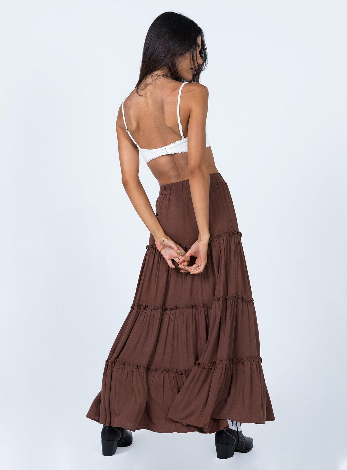 product Miriah Maxi Skirt Brown Princess Polly  Maxi 