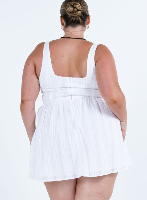 product Princess Polly Square Neck  Lorinda Mini Dress White Curve
