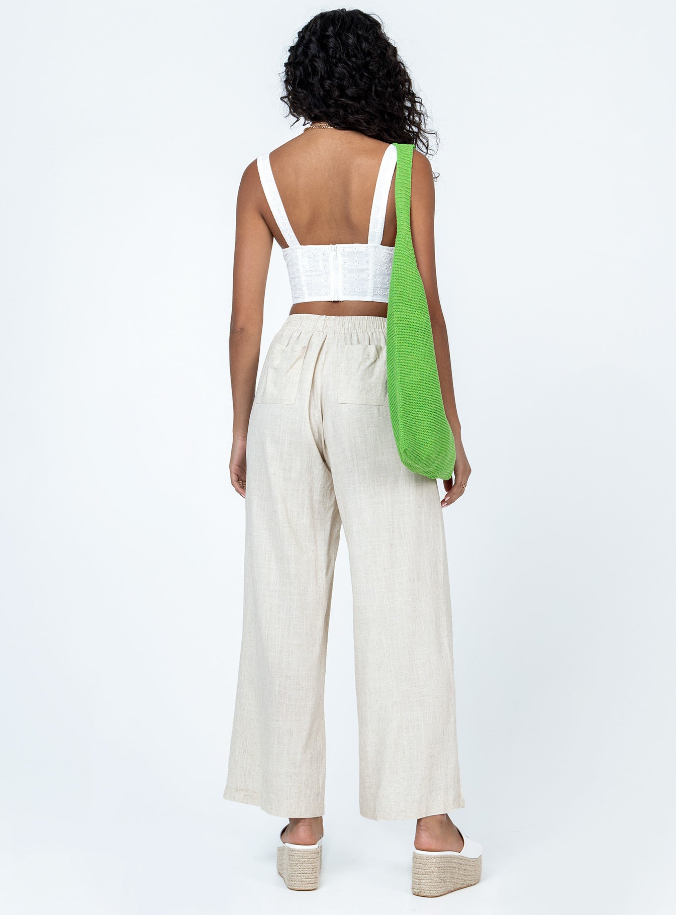 product Princess Polly High Waisted Pants High Waisted Pants High Waisted Pants High Waisted Pants  Louis Linen Blend Pants Beige