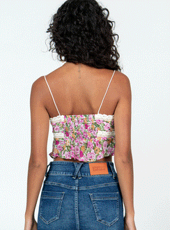 product Princess Polly Sleeveless Square Neck  Emilee Top Pink Floral