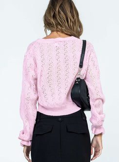 product Lyric Cropped Cardigan Pink Princess Polly  Cropped 