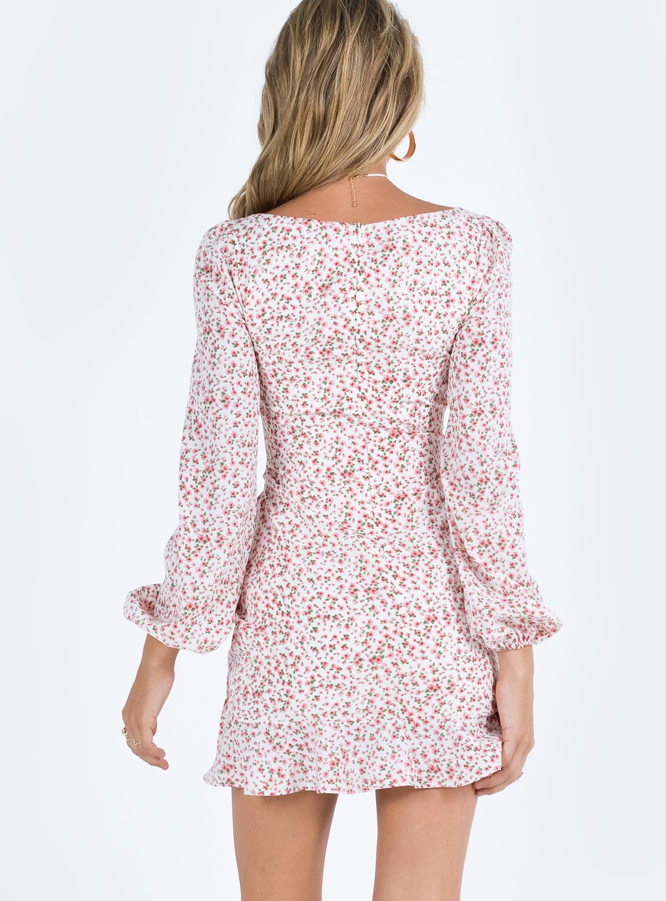 product Princess Polly Square Neck Square Neck  The Villa Mini Dress Floral