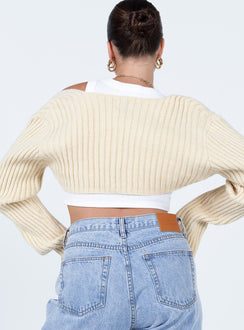 product Aytan Bolero Sweater Beige Princess Polly  Cropped 