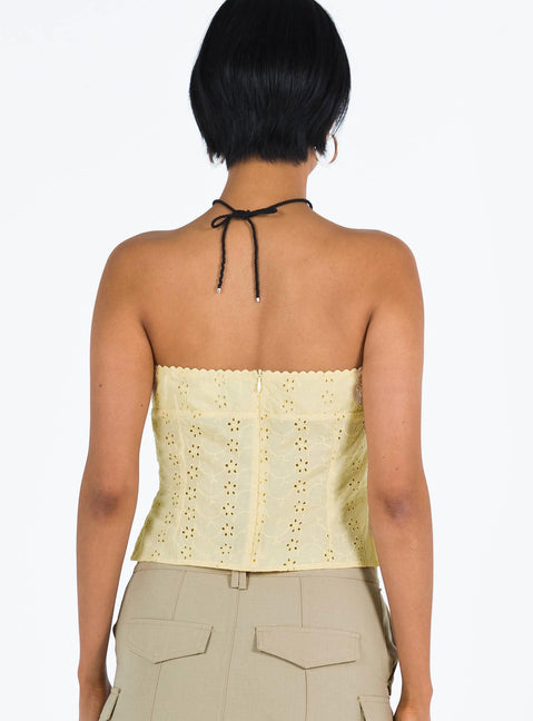 product Princess Polly Sleeveless Square Neck  Parle Anglais Top Yellow