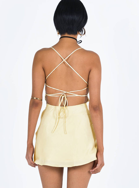 product Princess Polly Square Neck  Celena Mini Dress Yellow