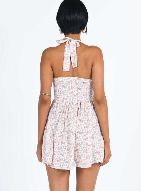 product Princess Polly Sweetheart Neckline  Lyle Mini Dress Pink Floral