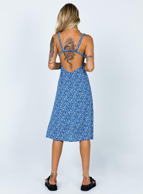 product Princess Polly Asymmetric Neckline  Georgia Midi Dress Navy