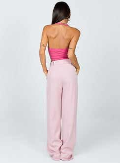 back view of model wearing Princess Polly Archer Pants Pink 