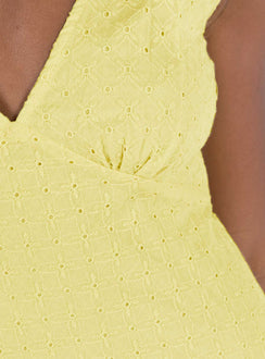 product Princess Polly Asymmetric Neckline  Nellie Mini Dress Yellow