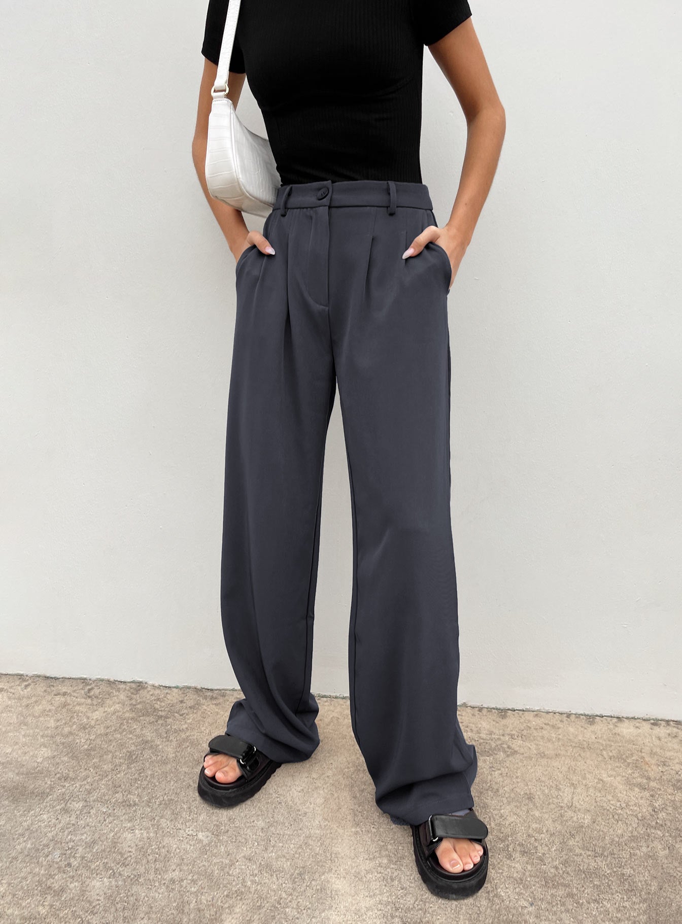product Princess Polly Low Rise Pants High Waisted Pants  Archer Pants Slate
