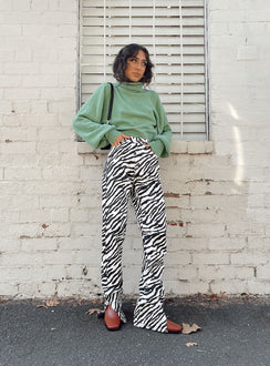 Zahara Cropped Turtleneck Sweater Green Princess Polly  Cropped 