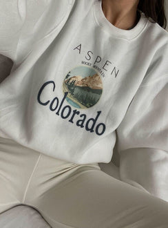 product Colorado Oversized Crewneck Sweatshirt White Princess Polly  Long 